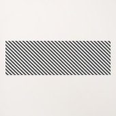 Diagonal black and white stripes  pattern yogamatte (Rückseite (Horizontal))