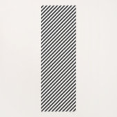 Diagonal black and white stripes pattern yogamatte (Rückseite)