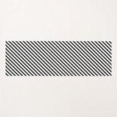 Diagonal black and white stripes pattern yogamatte (Vorderseite (Horizontal))