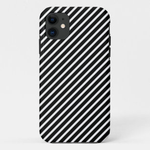 DIAGONAL BLACK AND WHITE ZEBRA STRIPEN Apple Case-Mate iPhone Hülle