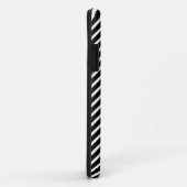 DIAGONAL BLACK AND WHITE ZEBRA STRIPEN Apple Case-Mate iPhone Hülle (Hinten/Rechts)