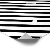Diagonal Black Hash Lines Poster (Ecke)