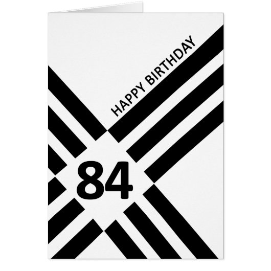 Diagonal Black Line Design Geburtstag (Vorne)