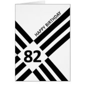 Diagonal Black Line Design Geburtstag (Vorne)