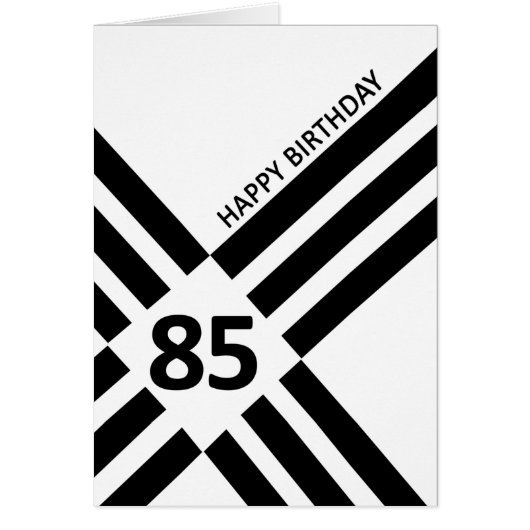 Diagonal Black Line Design Geburtstag (Vorne)