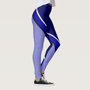 Diagonal blau und violett leggings