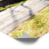 Diagonal Blick auf ein rustikales 100 Jahre altes Poster (Ecke)