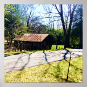 Diagonal Blick auf ein rustikales 100 Jahre altes Poster (Vorne)