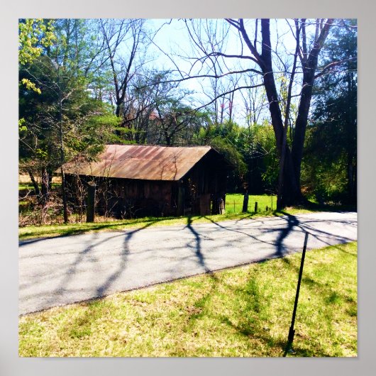 Diagonal Blick auf ein rustikales 100 Jahre altes Poster (Vorne)
