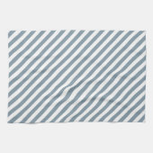 Diagonal blue and white stripes pattern geschirrtuch (Horizontal)