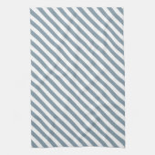 Diagonal blue and white stripes pattern geschirrtuch (Vertikal)