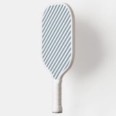 Diagonal blue and white stripes pattern pickleball schläger (Links)