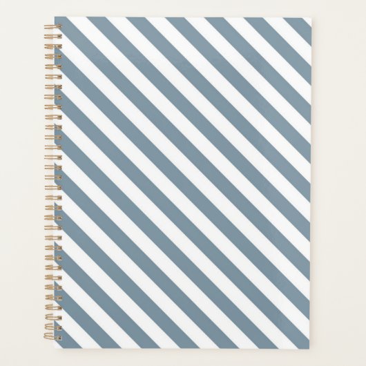 Diagonal blue and white stripes pattern planer (Vorderseite)