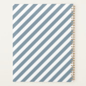 Diagonal blue and white stripes pattern planer (Rückseite)