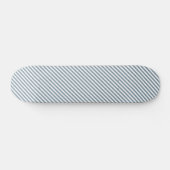 Diagonal blue and white stripes pattern skateboard (Horizontal)