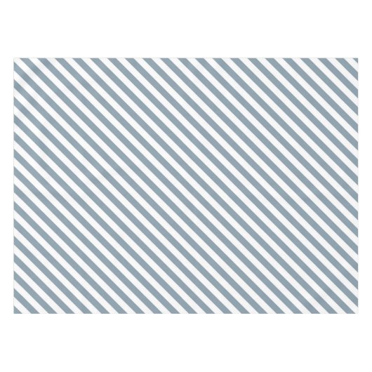 Diagonal blue and white stripes pattern tischdecke (Vorderseite (Horizontal))