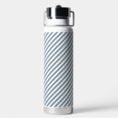 Diagonal blue and white stripes pattern trinkflasche (Hinten)