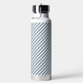 Diagonal blue and white stripes pattern trinkflasche (rechts)
