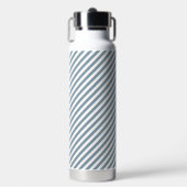 Diagonal blue and white stripes pattern trinkflasche (Vorderseite)