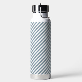 Diagonal blue and white stripes pattern trinkflasche