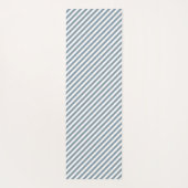 Diagonal blue and white stripes pattern yogamatte (Rückseite)