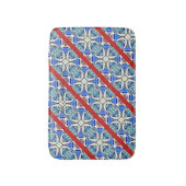 Diagonal Blue Mandala Herz Muster Thunder_Cove Badematte (Vorderseite Vertikal)