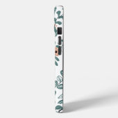 Diagonal Botanischer Aquamariner Name Muster Case-Mate iPhone Hülle (Rückseite / Links)