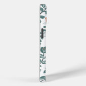 Diagonal Botanischer Aquamariner Name Muster Case-Mate iPhone Hülle (Rückseite / Rechts)