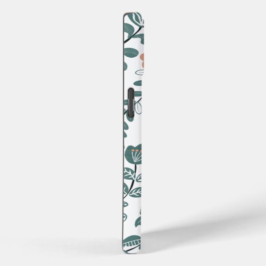 Diagonal Botanischer Aquamariner Name Muster Case-Mate iPhone Hülle (Rückseite / Rechts)