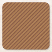 Diagonal Brown Streifen Rechteckiger Pappuntersetzer (Vorderseite)