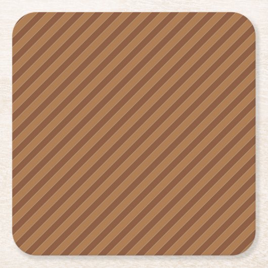 Diagonal Brown Streifen Rechteckiger Pappuntersetzer (Vorderseite)