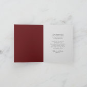 Diagonal Button Streifen Stilvolles Abschluss Foto Karte (Innenseite)