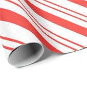 Diagonal Candy Cane Stripes Muster Geschenkpapier (Rolleneckpunkt)