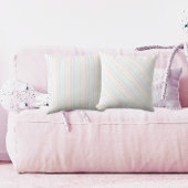 Diagonal Candy Stripes Retro Pastell Kissen
