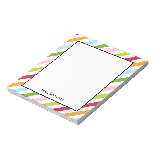 Diagonal Chic Personalisiert Notepad Notizblock (Rotiert)