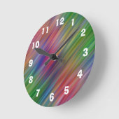 Diagonal Colours Acrylic Wall Clock Runde Wanduhr (Winkel)