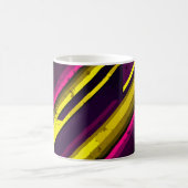 Diagonal-Design, muffig, gelb und rosa Kaffeetasse (Mittel)