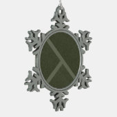 Diagonal Divide Snowflake Ornament - Anpassbar (Links)
