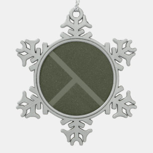 Diagonal Divide Snowflake Ornament - Anpassbar