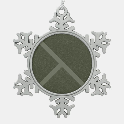 Diagonal Divide Snowflake Ornament - Anpassbar (Vorderseite)