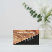 Diagonal-Fertig-Holzschnitzel Visitenkarte (Stehend Vorderseite)