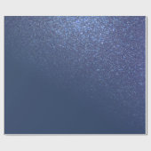 Diagonal Funkelnd Navy Blue Glitzer Gradient Ombre Geschenkpapier (Flach)