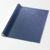 Diagonal Funkelnd Navy Blue Glitzer Gradient Ombre Geschenkpapier (Ungerollt)