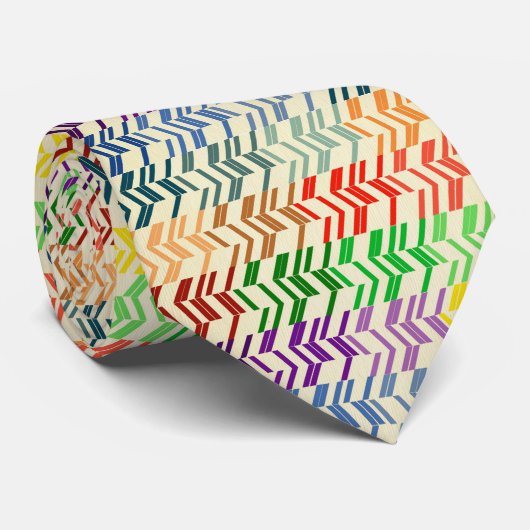 diagonal, gekachelt, mehrfarbig, Sticks, trendy, u Krawatte (Gerollt)