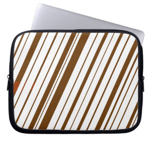 Diagonal gestreift ~ Braun Laptopschutzhülle