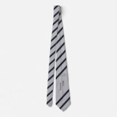 Diagonal gestreift schwarz auf grau klassisch krawatte (Rückseite)