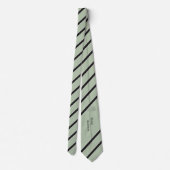 Diagonal gestreift schwarz auf grün klassisch krawatte (Rückseite)