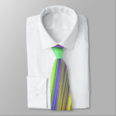 Diagonal gestreifte farbenfrohe Monogram Neck Tie Krawatte (Gebunden)
