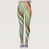 Diagonal gestreifte mehrfarbige Leggings (Vorderseite)
