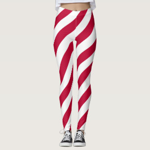 Diagonal gestreifte nationale Flaggenfarben Leggings